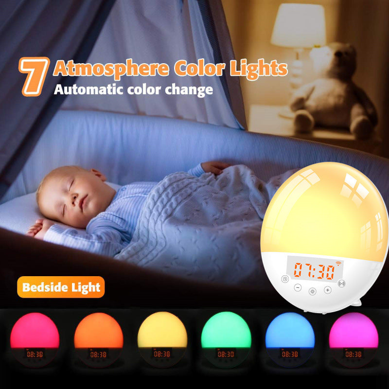 WiFi Voice Control Smart Alarm Clock, Sunrise Natural Wake-up Light