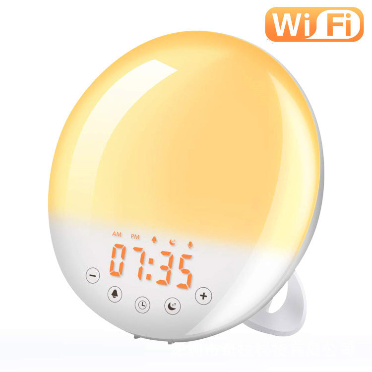 WiFi Voice Control Smart Alarm Clock, Sunrise Natural Wake-up Light