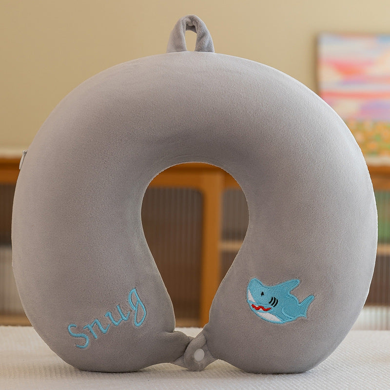 Plush Cartoon Memory Cotton U-shaped Pillow