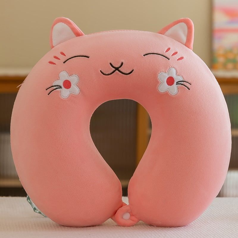 Plush Cartoon Memory Cotton U-shaped Pillow