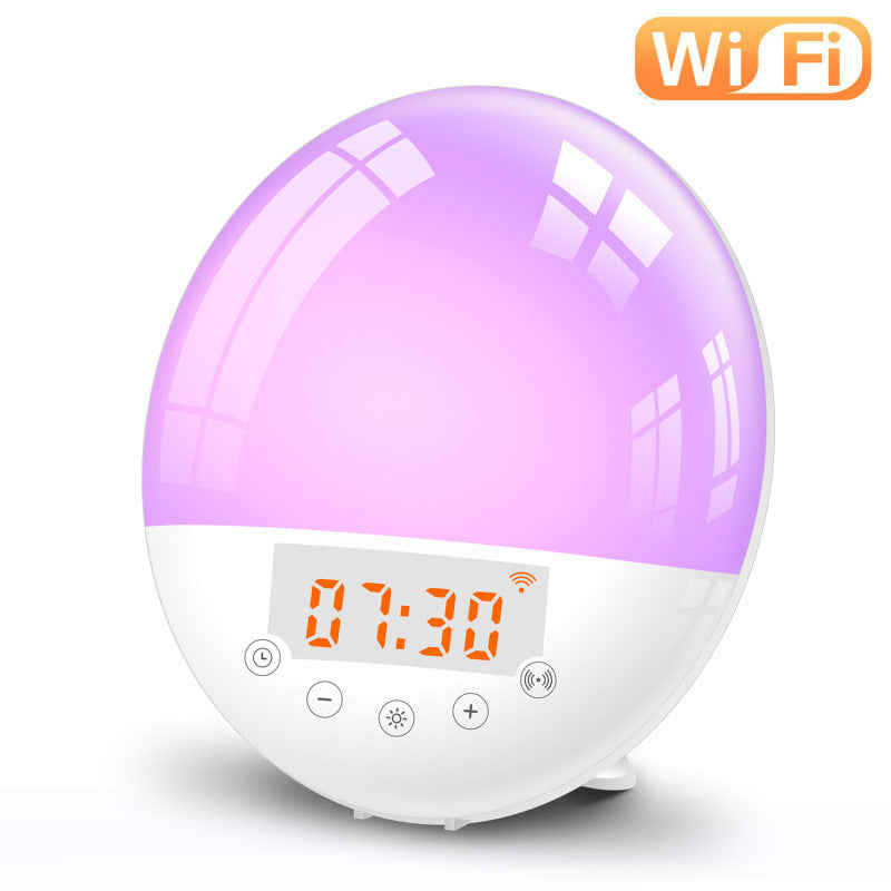 WiFi Voice Control Smart Alarm Clock, Sunrise Natural Wake-up Light