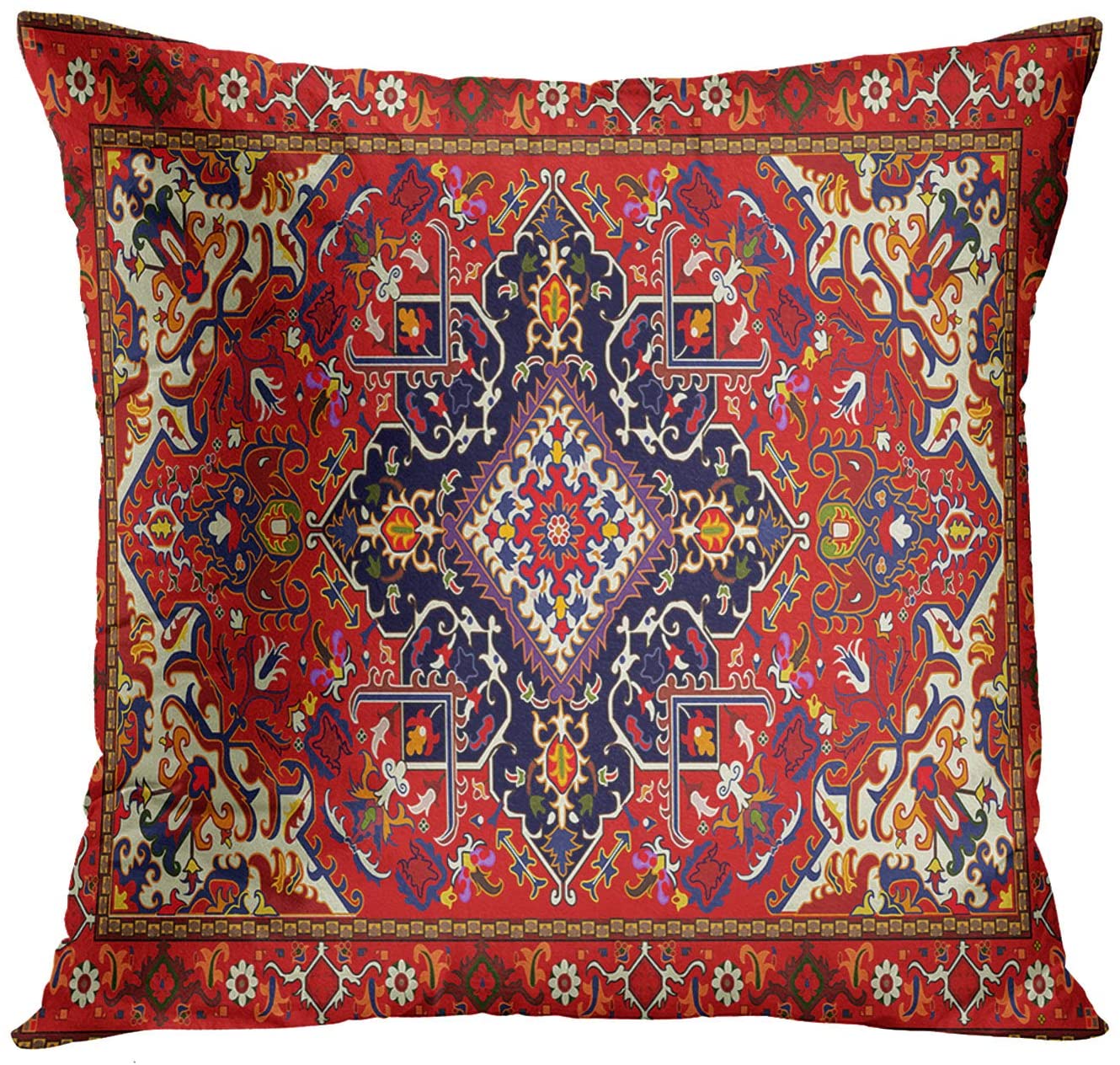 Housse de coussin bohème en lin ethnique persan