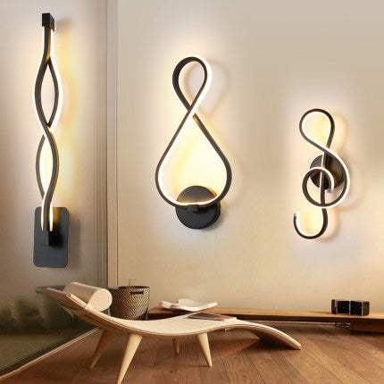 LED wall lamp Nordic minimalist bedroom bedside lamp