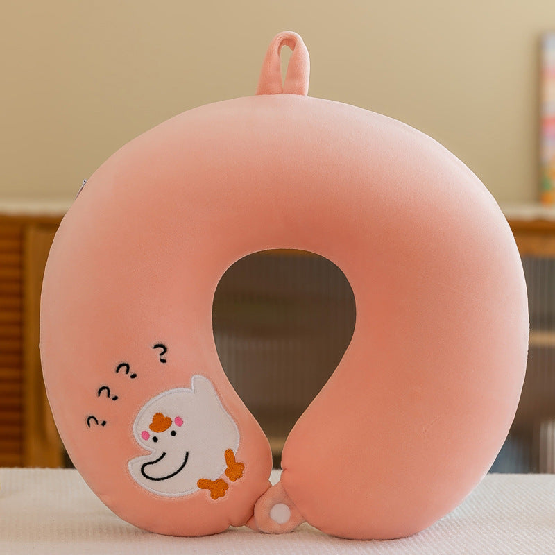 Plush Cartoon Memory Cotton U-shaped Pillow