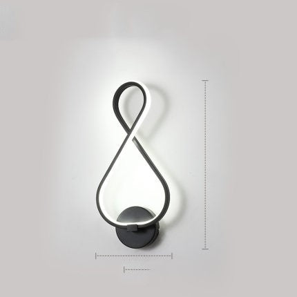 LED wall lamp Nordic minimalist bedroom bedside lamp