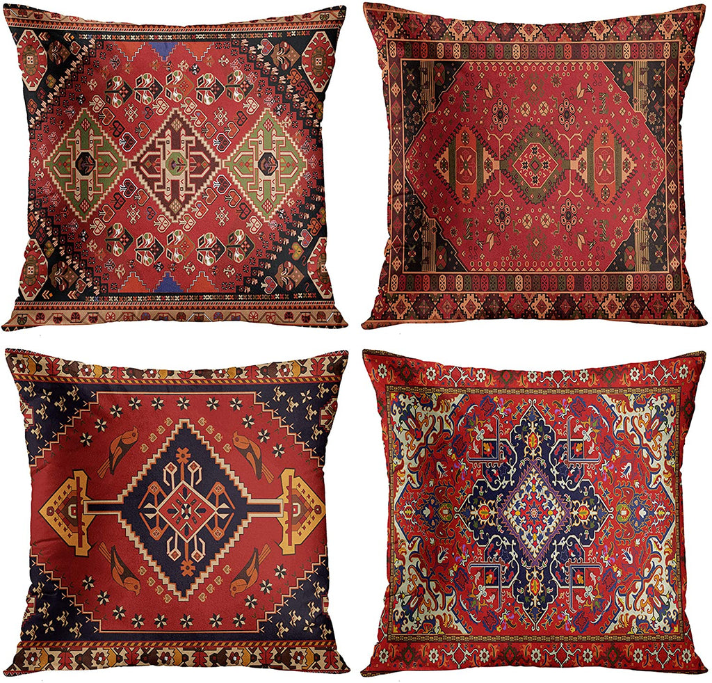 Housse de coussin bohème en lin ethnique persan