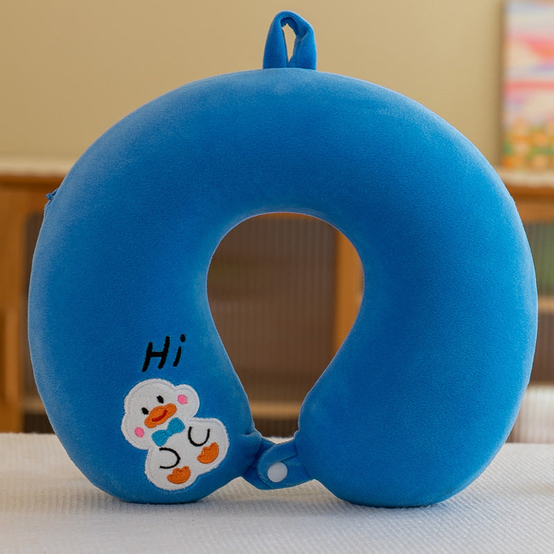 Plush Cartoon Memory Cotton U-shaped Pillow