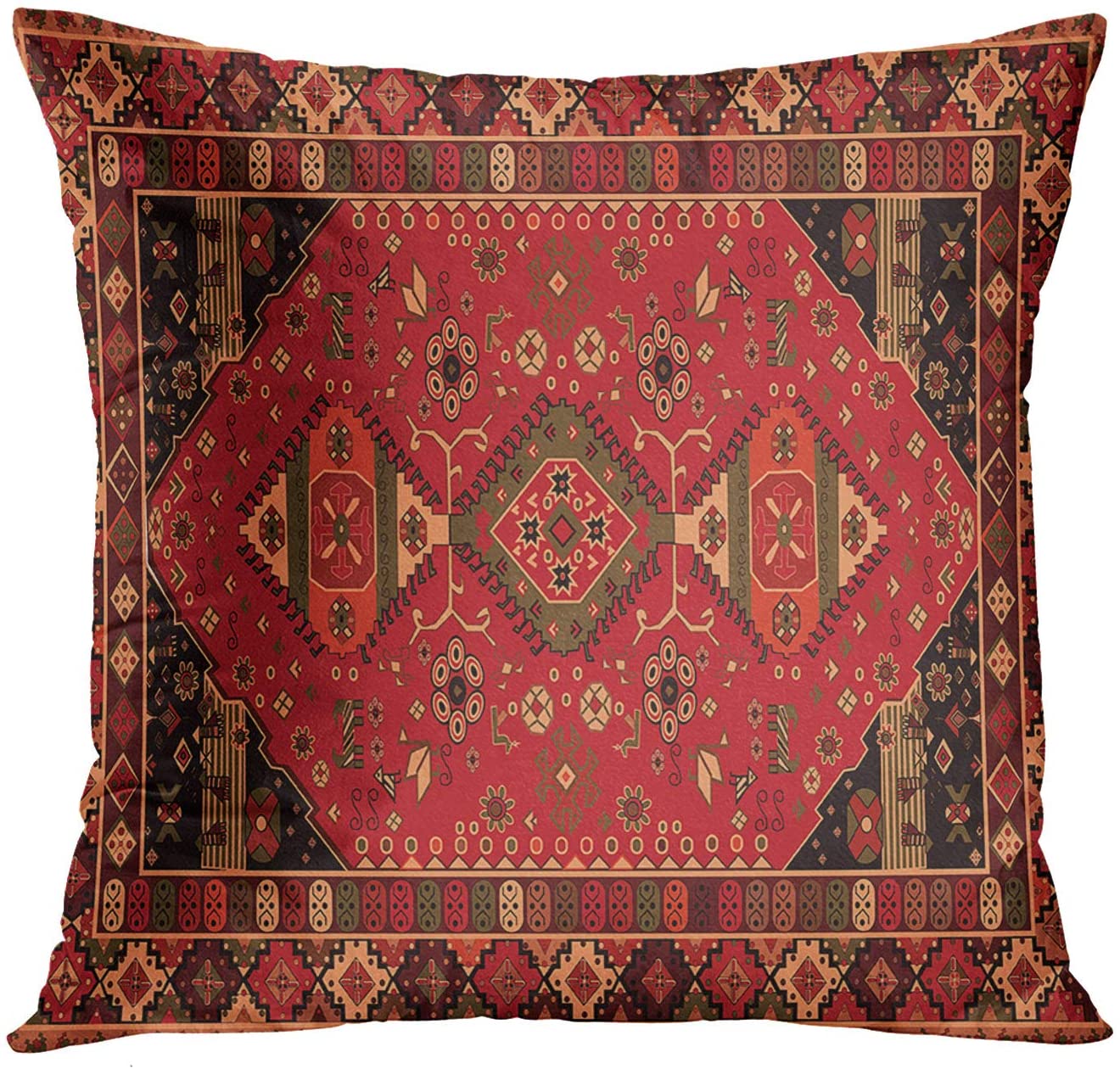 Housse de coussin bohème en lin ethnique persan