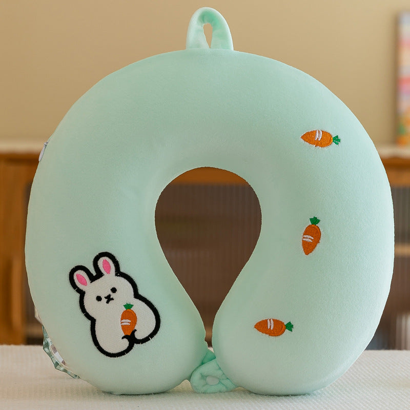 Plush Cartoon Memory Cotton U-shaped Pillow