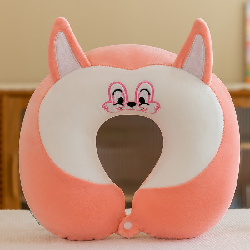 Plush Cartoon Memory Cotton U-shaped Pillow