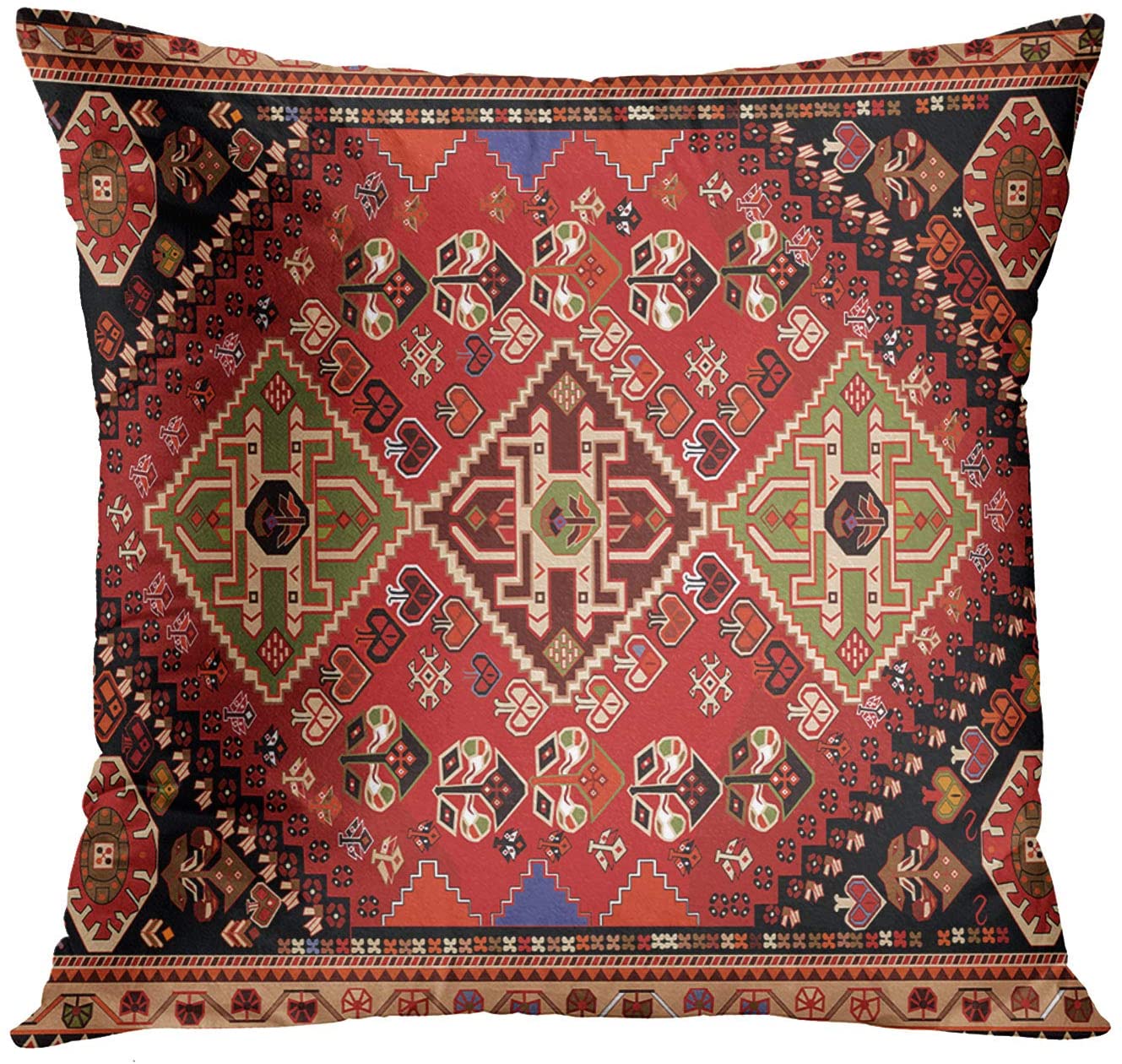 Housse de coussin bohème en lin ethnique persan