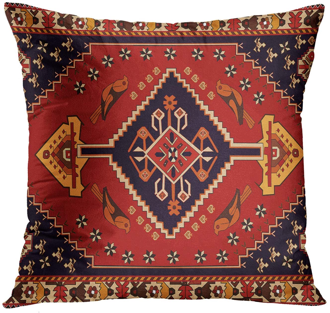 Housse de coussin bohème en lin ethnique persan