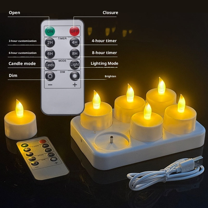 Confession Atmosphere Long-Lasting Rechargeable LED Candle Light